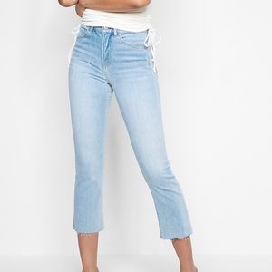 Express High Rise Cropped Flare Jeans